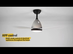 3 Renk Değişim Işığı ile Gürültüsüz 110V 240V Kısılabilir LED Tavan Vantilatörü