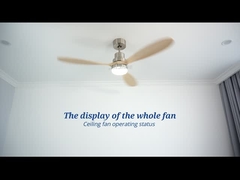 OEM Akıllı 110v Masif Ahşap Tavan Vantilatörü Renk Değiştirme AC Motor