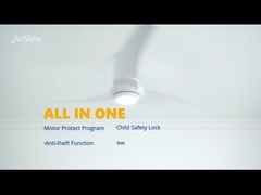 Sessiz Tavan Fanı Beyaz Modern ABS Fan Dc Uzaktan Kumandalı Led Tavan Fanı