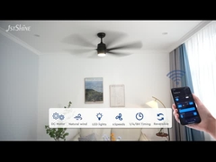 Daha büyük tavan fanı Işık 6 Abs Blades Modern Siyah Yüksek Hava Hacı