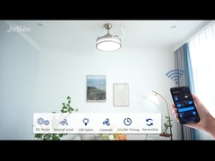 Görünmez Tavan Ventilatörü Zekice Hafifletilebilir LED Işık 3 Pc Blades İç yatak odası