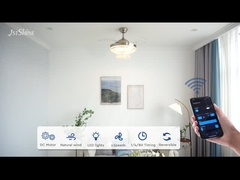 Açılabilir Kristal Tavan Ventilatörü Hafif Lüks Fandelier DC Motoru