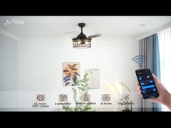 36 inç tavan fanı çelik kafes E27*3 ampul geri çekilebilir bıçak iç mekan endüstriyel retro