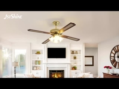 Geleneksel 35W Dekoratif Tavan Ventilatörü Çekil Zinciri 4 Yatak Odası İçin MDF Kılıçları