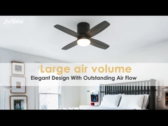 36 Inch Modern Led Görünmez Tavan Ventilatörü Mini 4 Plywood Blades Low Profile Dimming Light