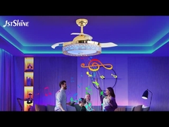 Renk Değiştirme 3000K Çekici Tavan Ventilatörü Otel Yatak Odası için Işık