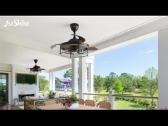 42 Inch Farmhouse E27 Modern LED Görünmez Tavan Ventilatörü Çekici Blade Tavan Ventilatörü Işıkları