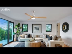 3 ahşap bıçaklı tavan fanı lamba ile iç dekoratif Daha düşük gürültü