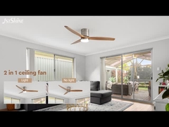 2 IN 1 Çatı Ventilatörü LED Işığıyla Uzaktan Alt Tavanlı Katı Ahşap Kılıçlar