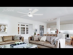 52 inç beyaz tavan fanı LED ışığı ve çekme zinciri 1stShine