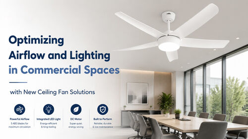 Son şirket haberleri Yeni tavan fan çözümleri ile ticari alanlarda hava akışını ve aydınlatmayı optimize etmek