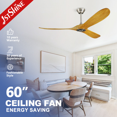 Kalite  Hotel Decorative Wooden Blade Ceiling Fan With DC Motor Remote Control fabrika