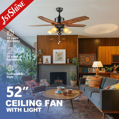 İyi bir fiyat. 5 Ahşap Bıçaklı OEM Enerji Tasarruflu Çekme Anahtarı Tavan Fanı çevrimiçi