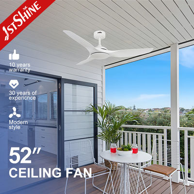 İyi bir fiyat. Işıksız 52 inç beyaz tavan fanı ABS bıçağı Akıllı APP kontrolü çevrimiçi