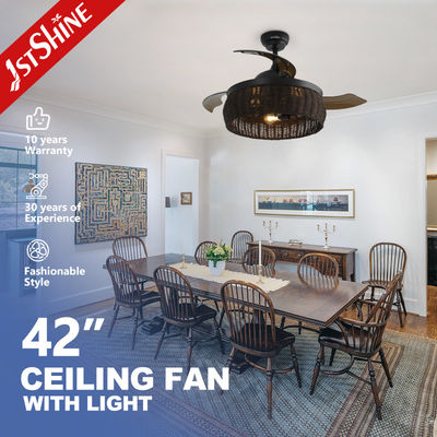 İyi bir fiyat. Uzaktan Kumanda Kafesli Işık Tavan Fanı, Dekoratif LED Tavan Fanı çevrimiçi