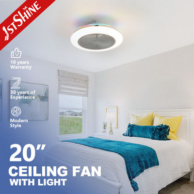 İyi bir fiyat. Mini Güvenli 20 Inç Bladeless LED Tavan Ventilatörü RGB Işık DC Motoru ile Dökme Dağı çevrimiçi
