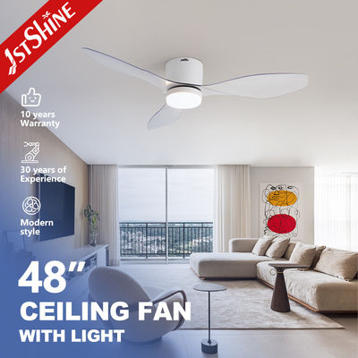 İyi bir fiyat. ABS Blades Akıllı Kontrolü ve 3 Renkli LED Işığı ile Oturma Odası Flush Mount Tavan Fan çevrimiçi