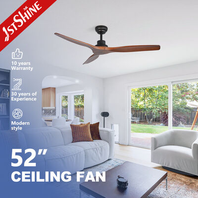 Kalite 1stshine 52 Inch Solid Wood Ceiling Fan with Silent DC Motor and Hand-Sculpted Blades for Modern Living Modern yaşam için sessiz DC motoru ve elle oyulmuş bıçakları ile fabrika