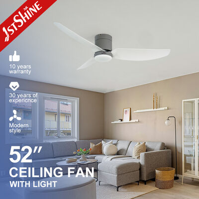 Kalite Uzak kumanda ve LED ışığı olan 52 inç DC Motor Flush Mount Tavan Ventilatörü fabrika